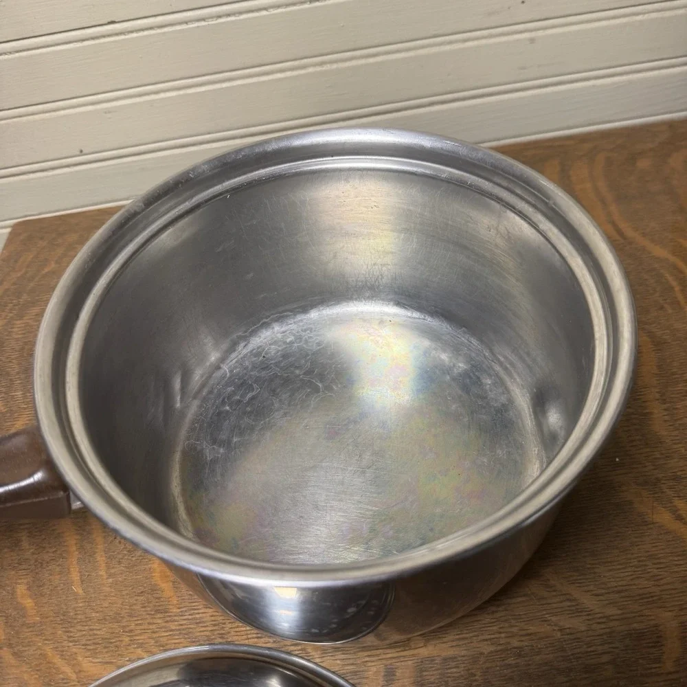 Vintage Sears 2.5 Qt Stainless Steel Saucepan Pot Lid Belgium 541-5035